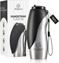 Hundetrinkflasche 700 ml Edelstahl auslaufsicher tragbar fuer unterwegs
