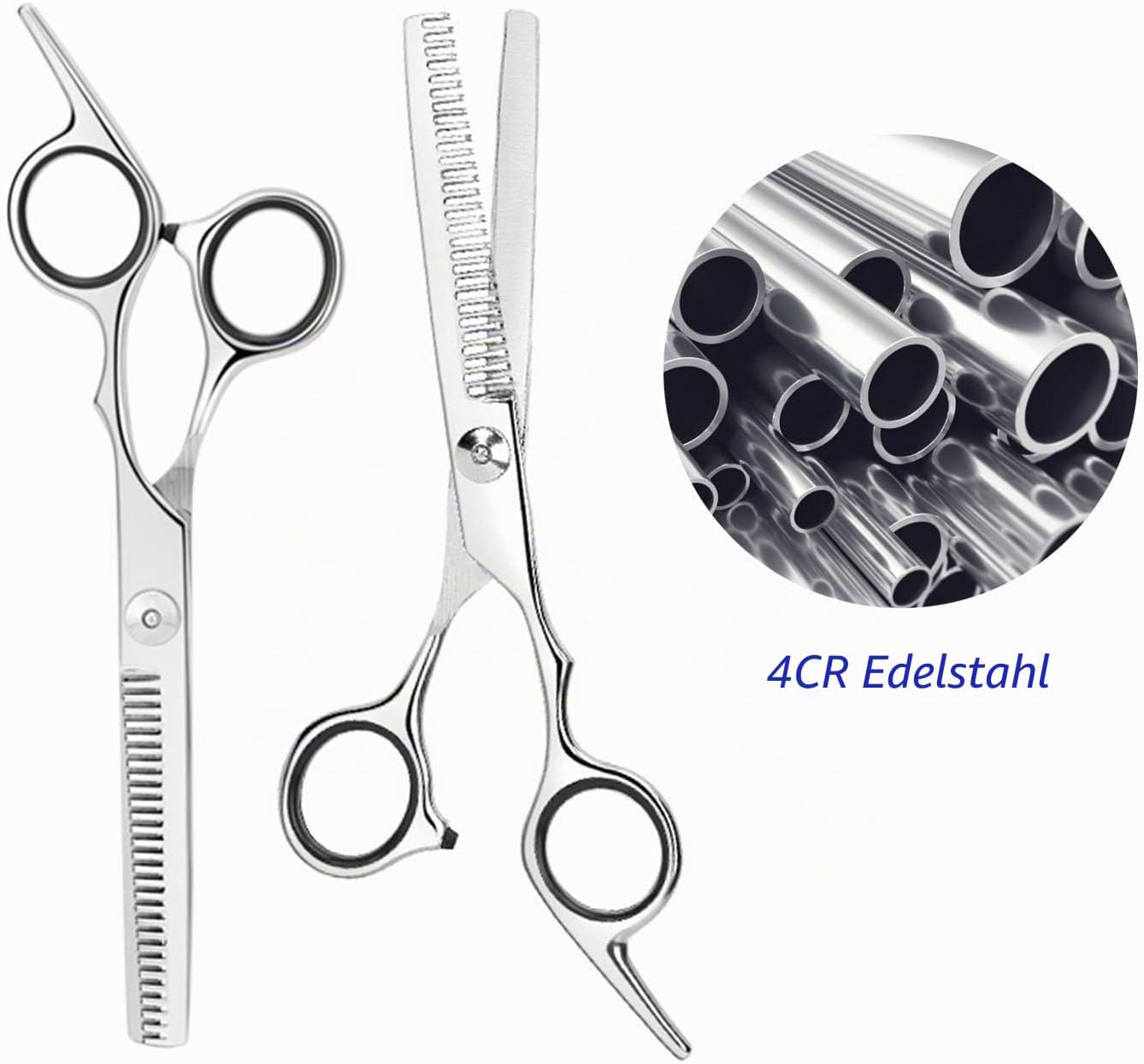 Effilierschere 6,7 Zoll Edelstahl Profi Haarschere fuer Salon und Zuhause