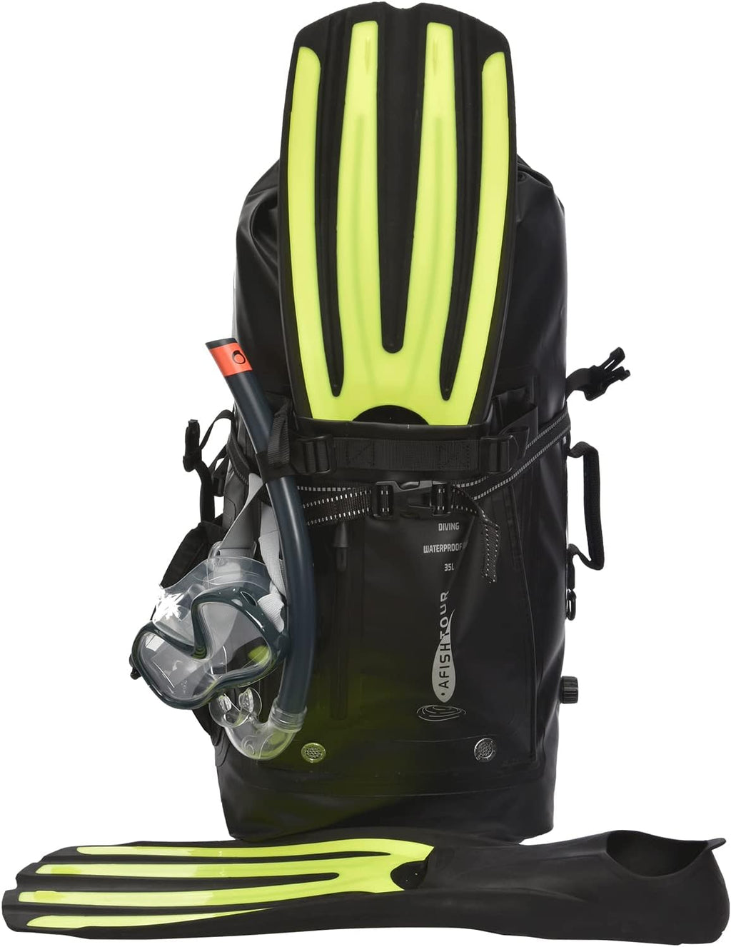 wasserdichter Drybag Rucksack mit Rollverschluss Unisex Gelb