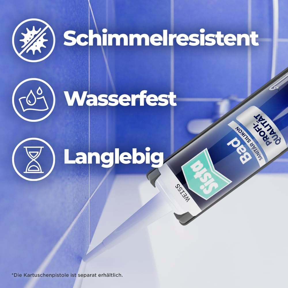 Sista Pattex Sanitaersilikon 280 ml weiss wasserfest geruchsneutral
