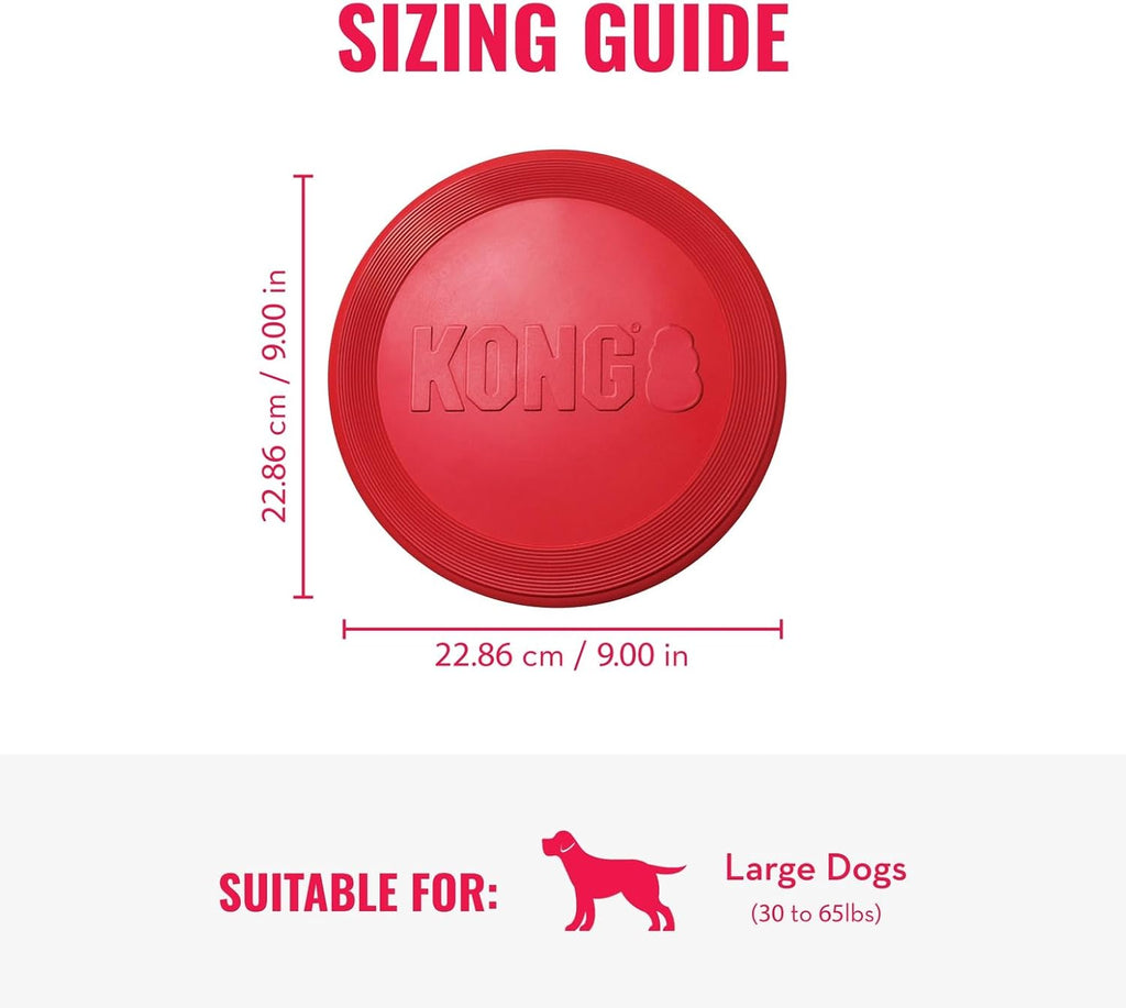 KONG Flyer Wurfscheibe aus Naturkautschuk fuer Hunde