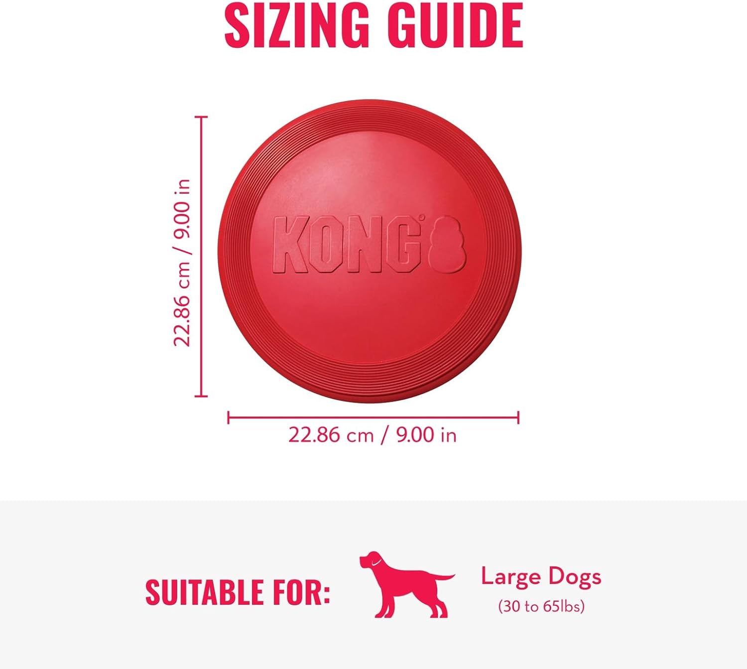 KONG Flyer Wurfscheibe aus Naturkautschuk fuer Hunde