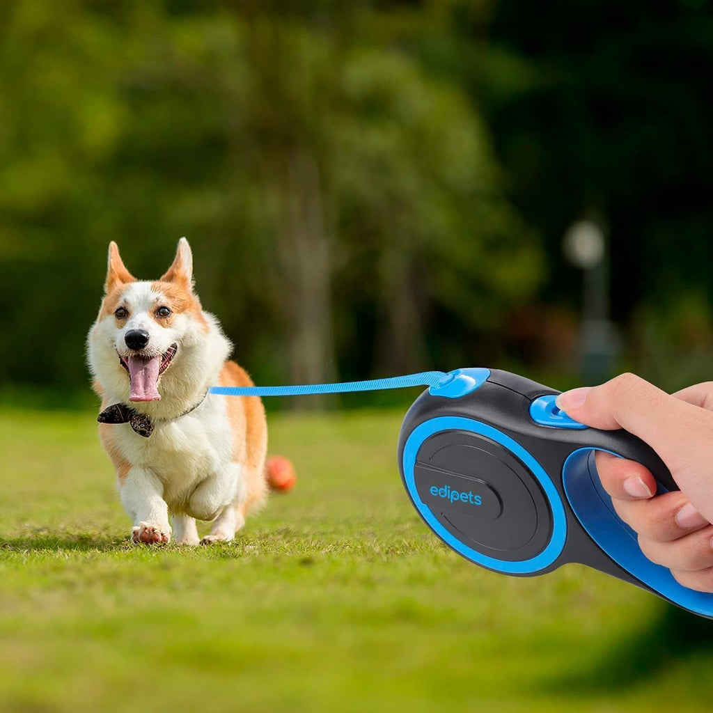 Edipets Flexi Hundeleine 5m Ausziehbar Retractable Grau 5m