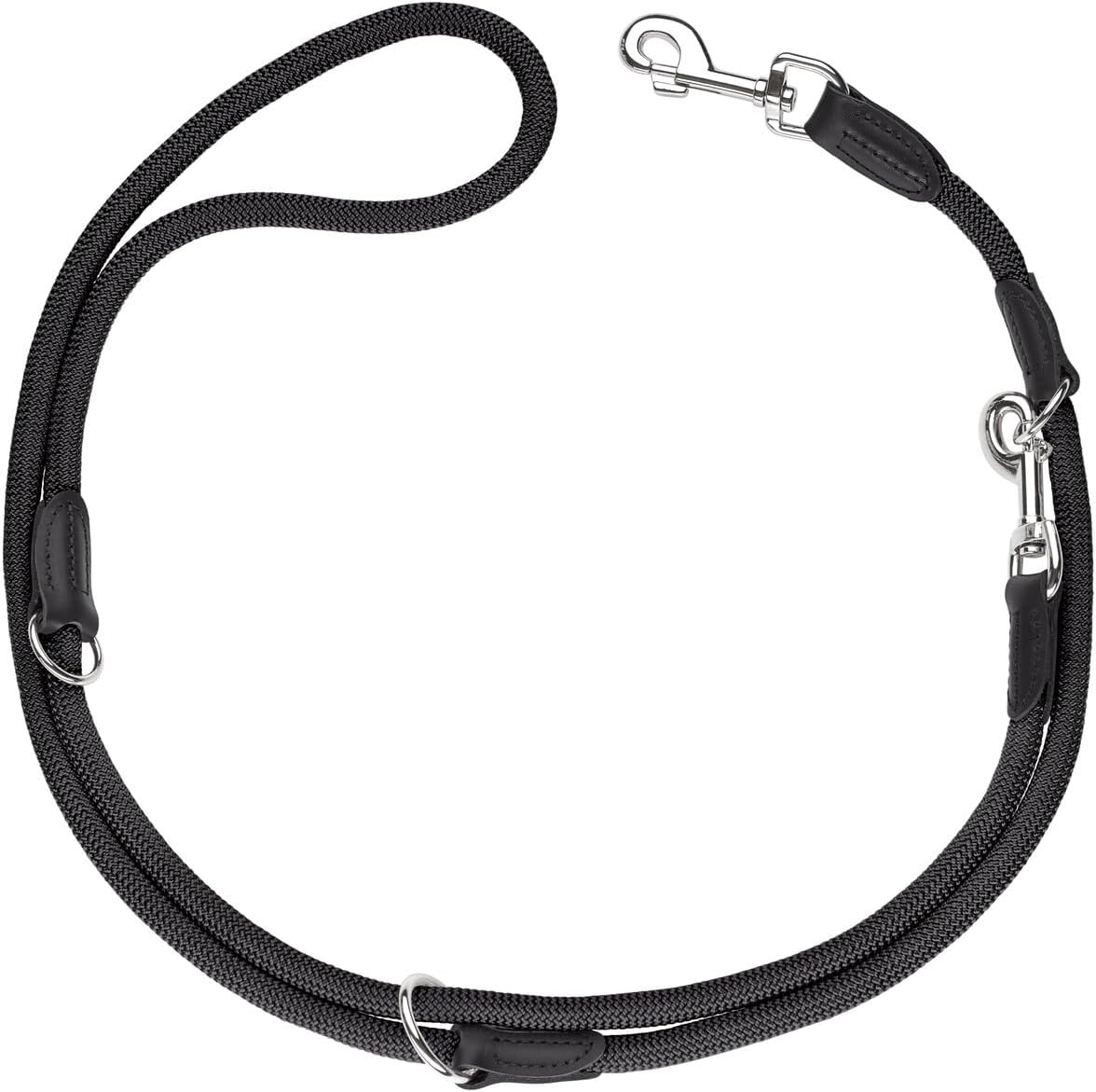 HUNTER Freestyle verstellbare Hundefuehrleine Polyamid 1,0 cm x 200 cm schwarz