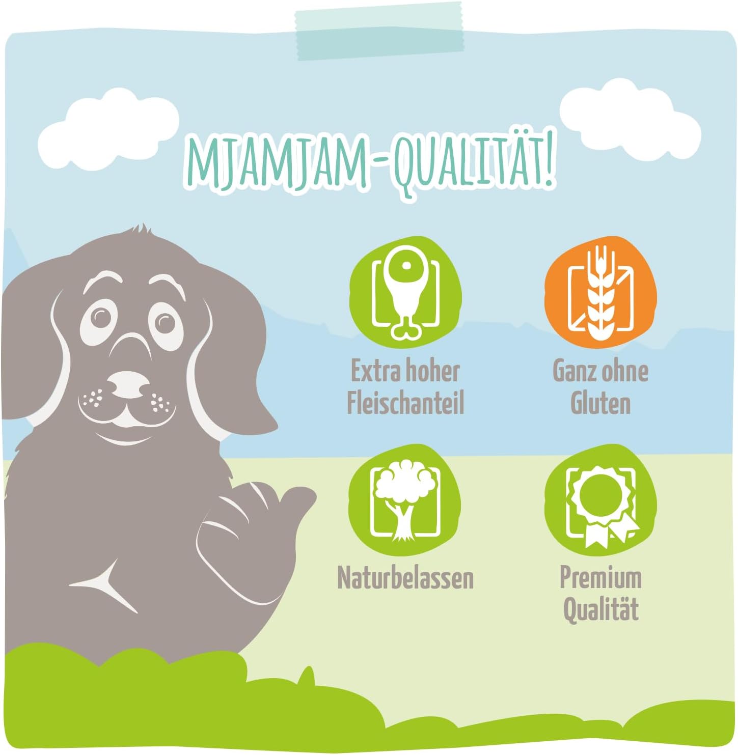 MjAMjAM Hundenassfutter Gute Pute mit Reis & Zucchini 6 x 800 g