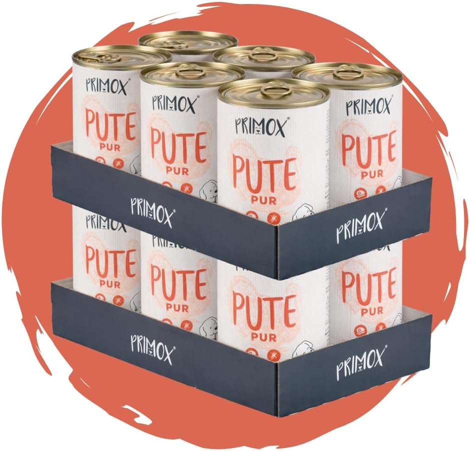 PRIMOX Nassfutter Pferd 12x400g Monoprotein 70% Fleisch Getreidefrei