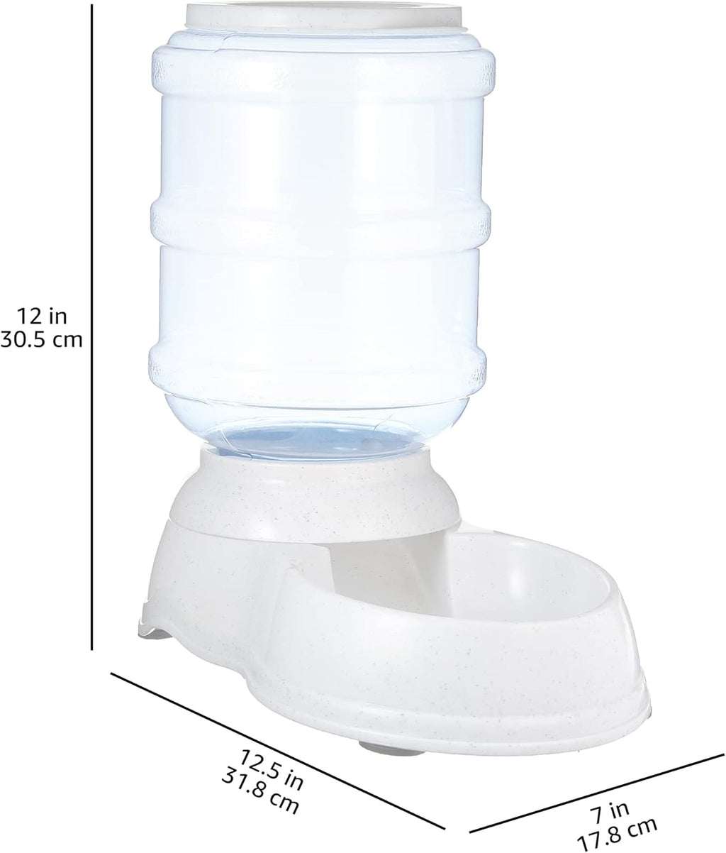 Amazon Basics Futter- und Wasserspender S transparent fuer Hunde Katzen
