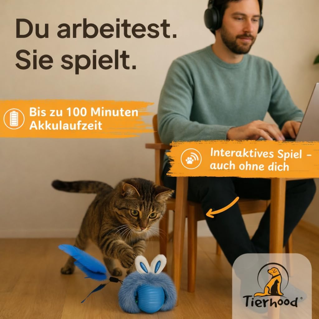 Elektrischer Katzenspielball Interaktives Spielzeug automatischer Turbo