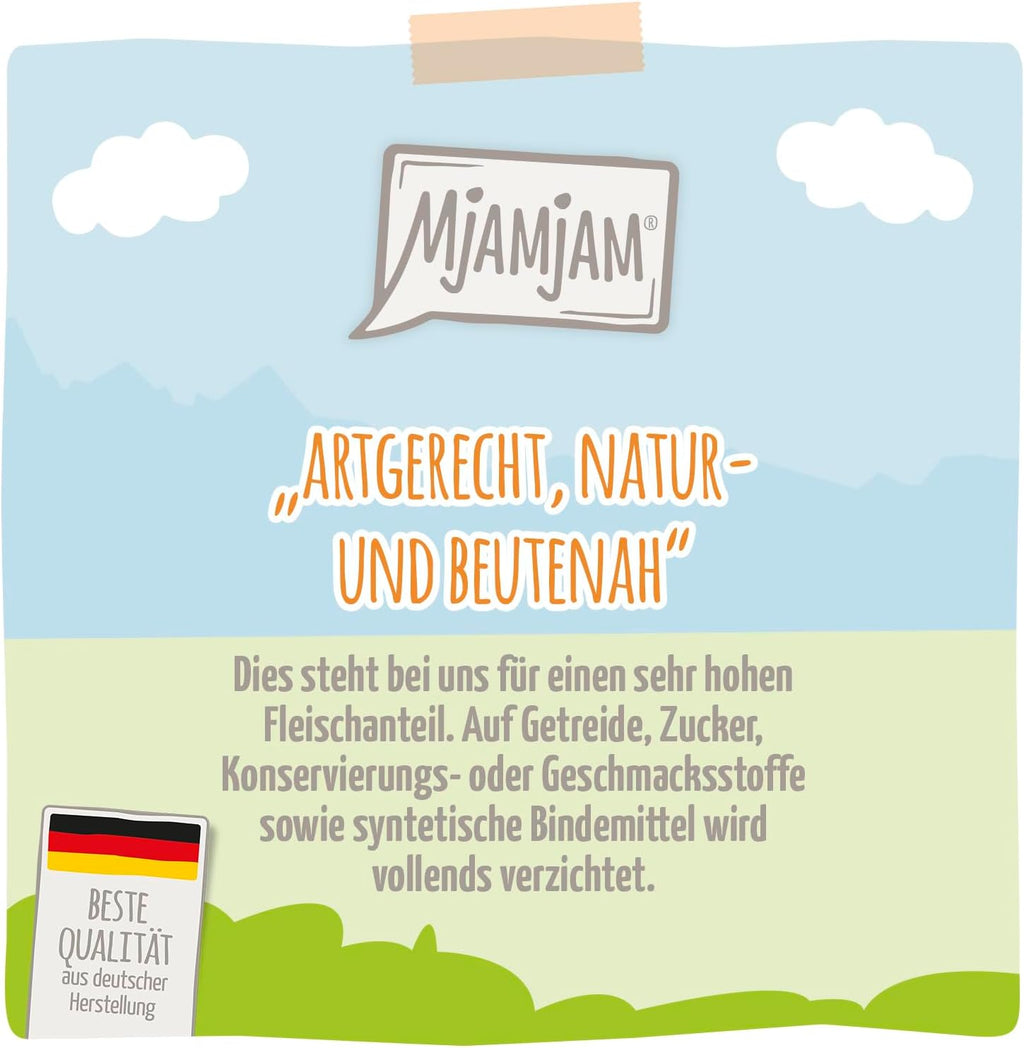 MjAMjAM Nassfutter Hund Huhn & Ente mit Möhren und Hirse 6 x 800 g