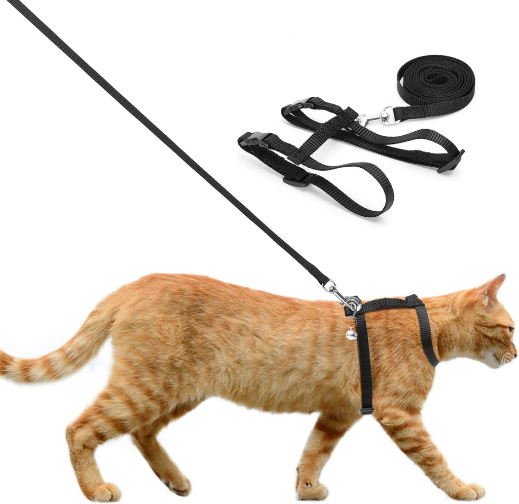Nobleza Katzengeschirr verstellbar Nylon mit Leine fuer Katzen und Kaninchen