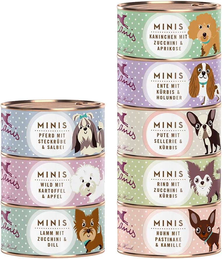 Terra Canis Minis Hundefutter nass getreidefrei 8x100g Kennenlernpaket