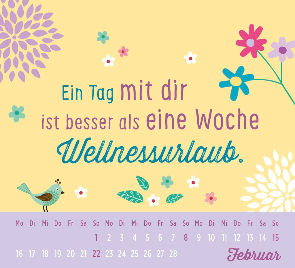 Tischkalender 2026 Mini fuer Schwesterherz Geschenk Kalender 2026