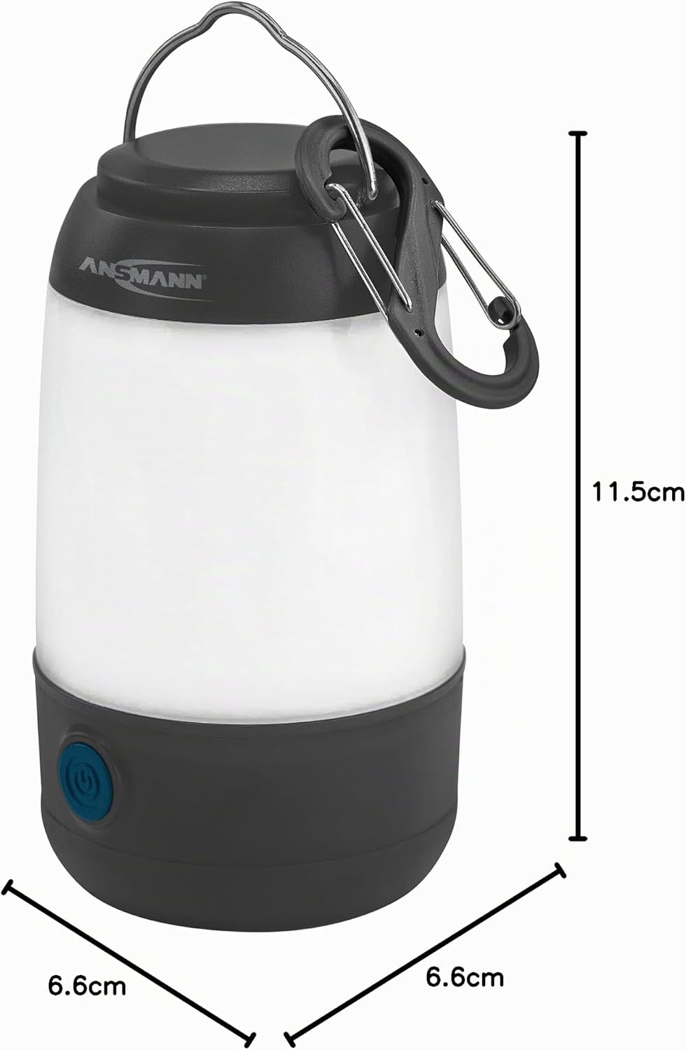 Ansmann Mini LED Licht dimmbar mit Buegel & Haken 3 Modi inkl. 3x AAA Schwarz