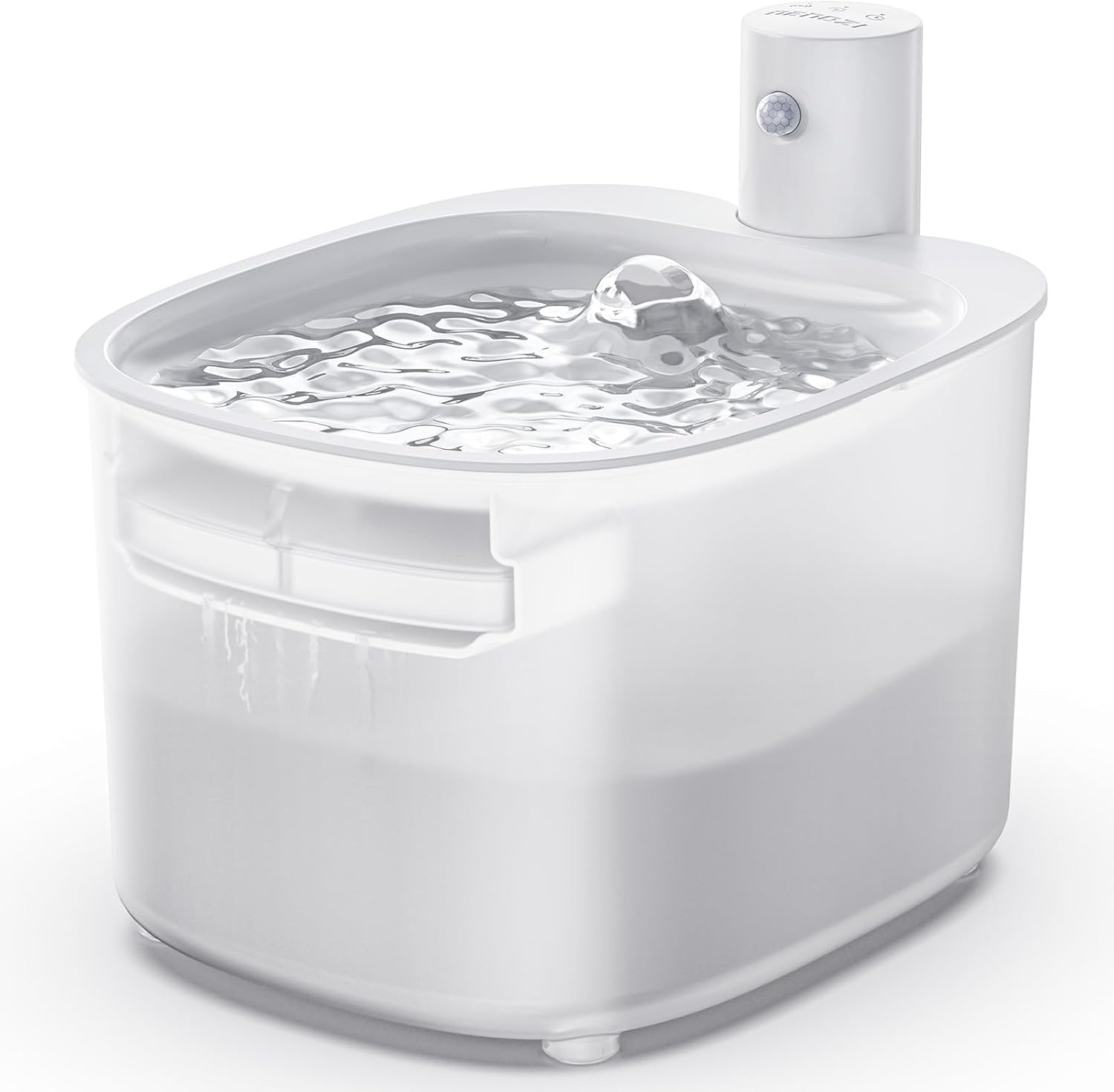 Kabelloser Katzen Trinkbrunnen 2,6L mit Bewegungsmelder 3000mAh leise Pumpe