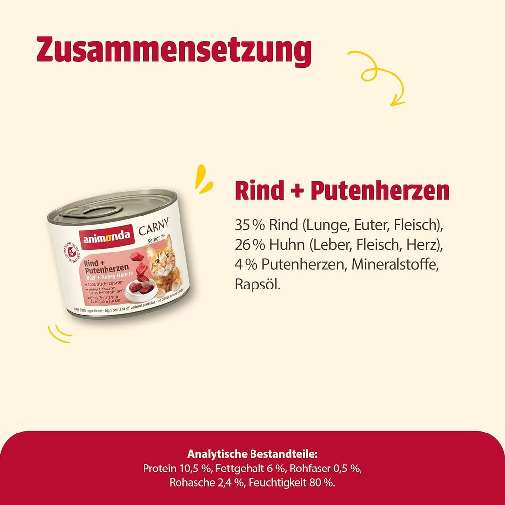 animonda Carny Senior Katzenfutter Rind Huhn Kaese Nassfutter verschie