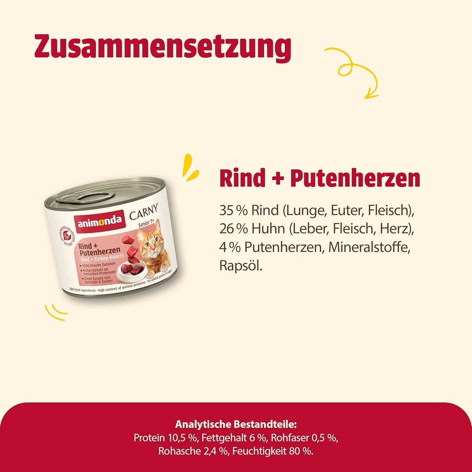 animonda Carny Senior Katzenfutter Rind Huhn Kaese Nassfutter verschie