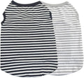 2er Pack Hundeshirts Hundeweste aus Baumwolle aermellos schwarz grau 2XL
