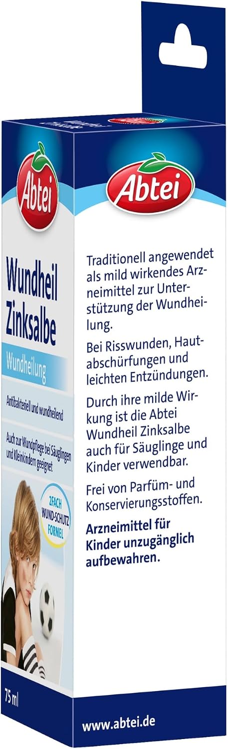 Abtei Wundheil Zinksalbe - Salbe mit Zink zur Wundheilung - antibakteriell und e