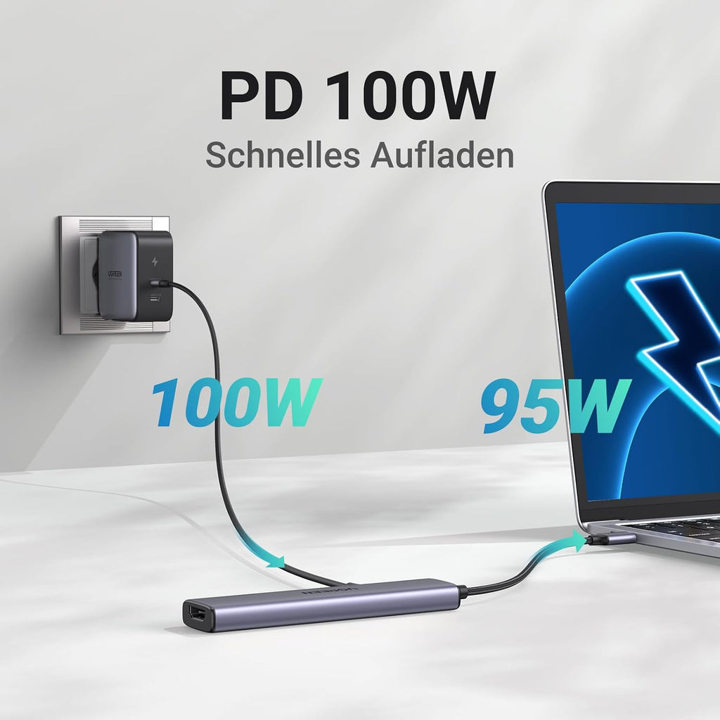 UGREEN RevoDock 105 USB-C Hub mit HDMI 4K, PD 100W, Multiport Adapter