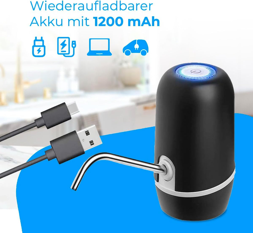 NK automatischer Wasserspender USB Edelstahl BPA-frei fuer 1.5-18.9L Flaschen