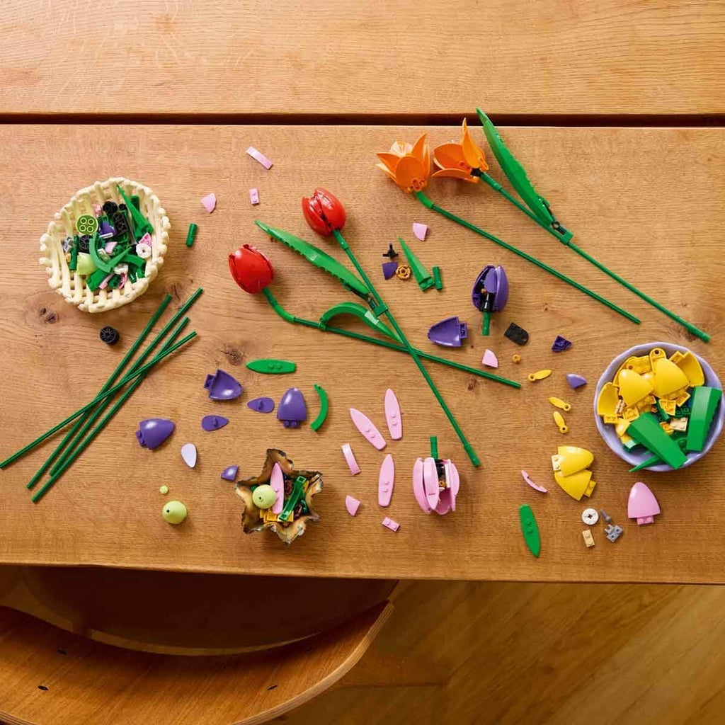 LEGO Botanicals Tulpenstrauss Set Kunstblumen Deko Blumengesteck