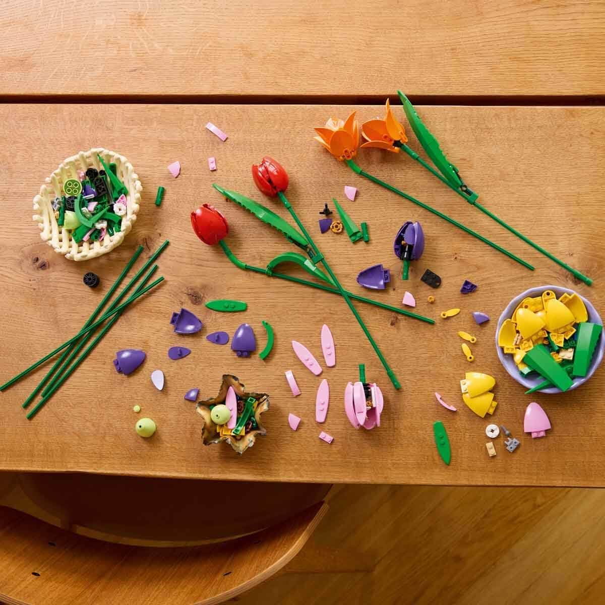 LEGO Botanicals Tulpenstrauss Set Kunstblumen Deko Blumengesteck