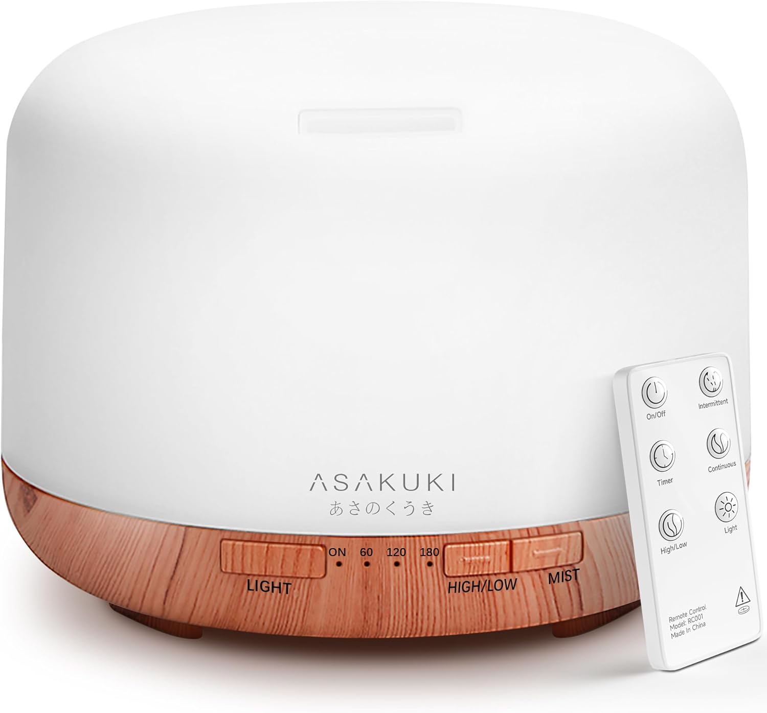 ASAKUKI Aroma Diffuser Ultraschall Duftzerstaeuber mit Fernbedienung LED