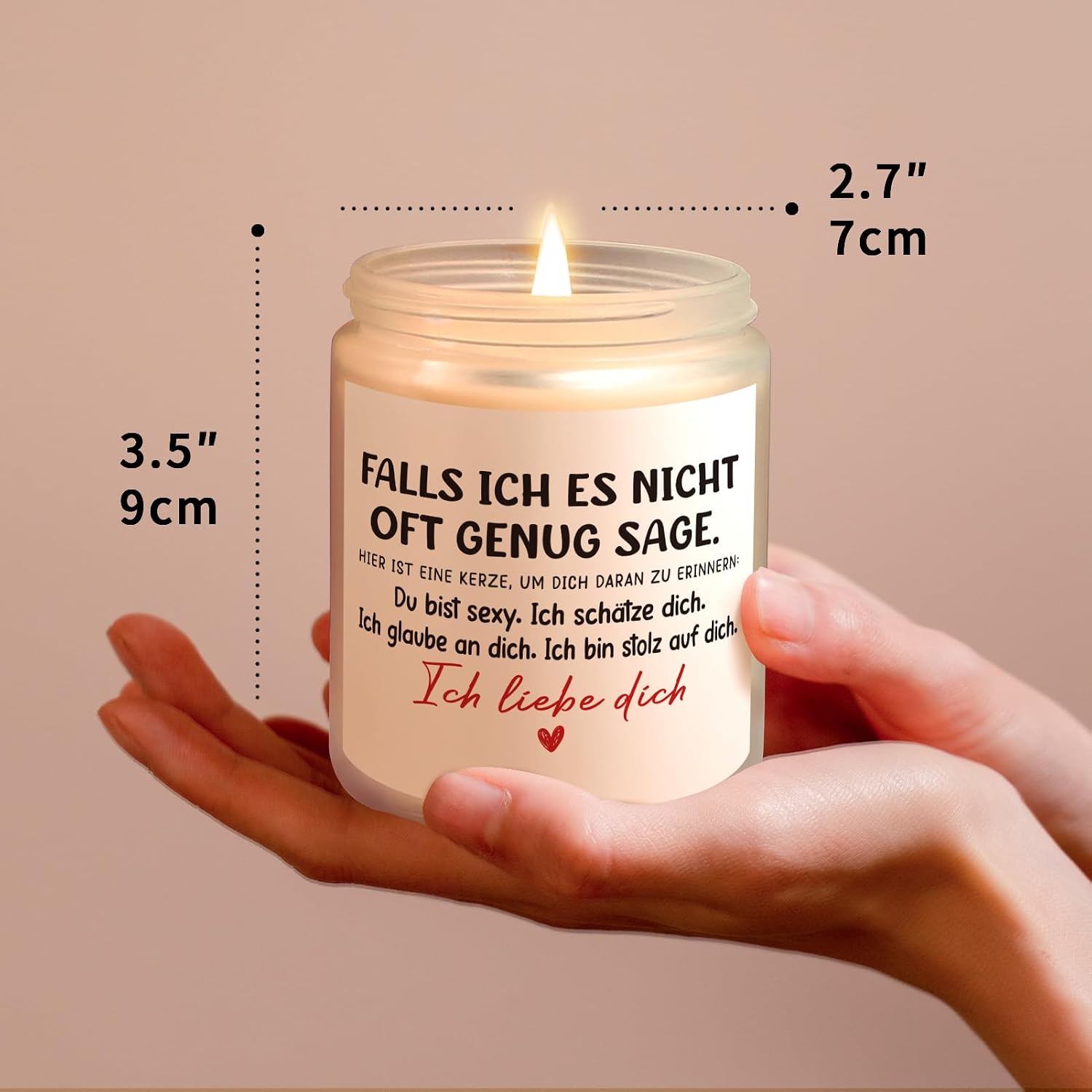 Duftkerze Ich liebe dich Geschenk Valentinstag Paar romantisch