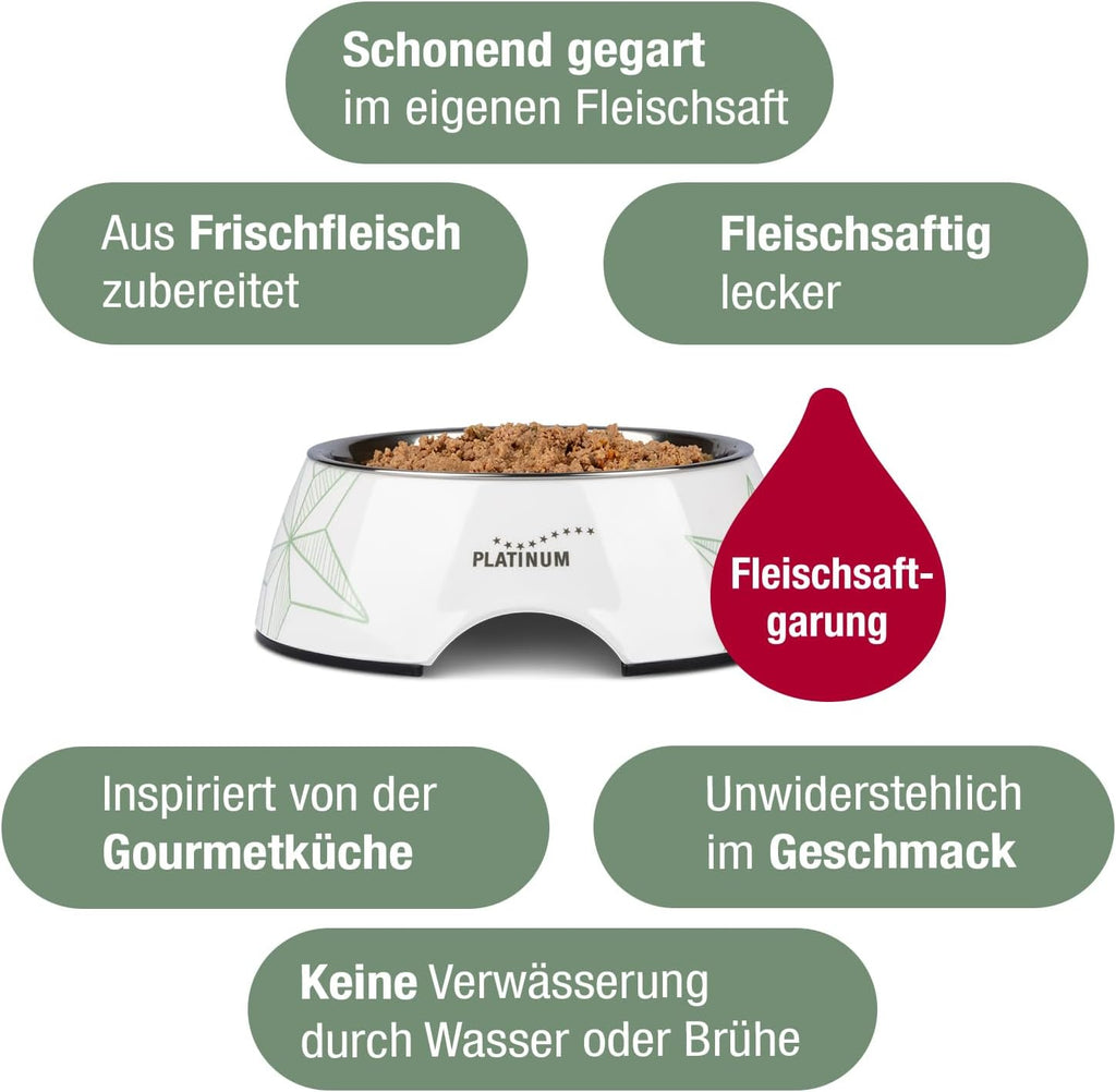 PLATINUM Hundenassfutter Menu Adult Fish 12x375g saftig naehrstoffreich