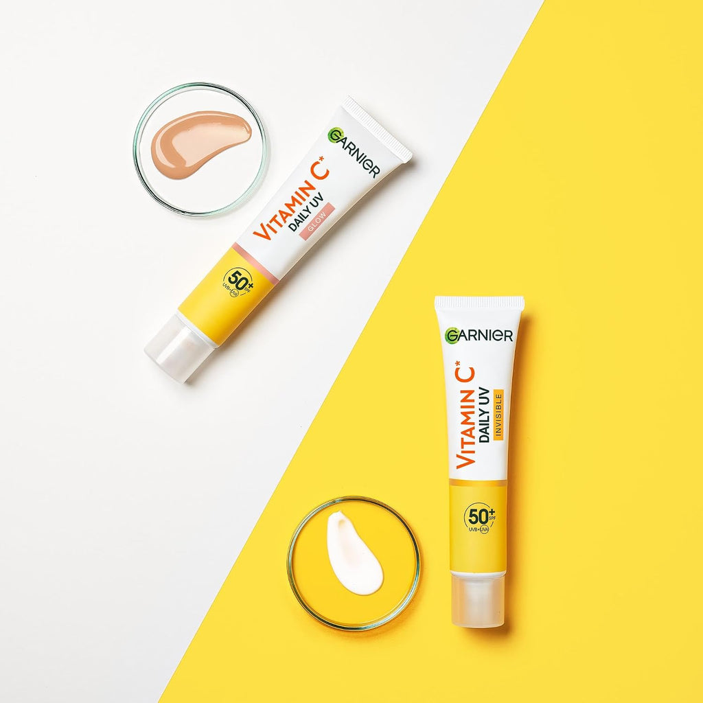 Garnier Vitamin C Sonnenfluid LSF 50+ Gesicht Hals 40 ml Vegan Daily UV Glow