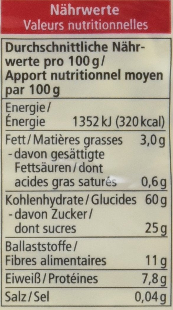 Bio Fruechtemuesli Fruehstuecks-Muesli mit getrockneten Fruechten