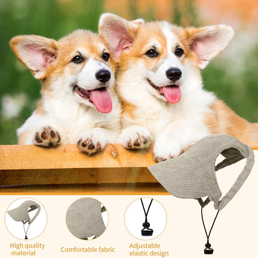 OFFCUP Hunde Baseballmuetze verstellbar mit Ohrloechern XS-XL Blau