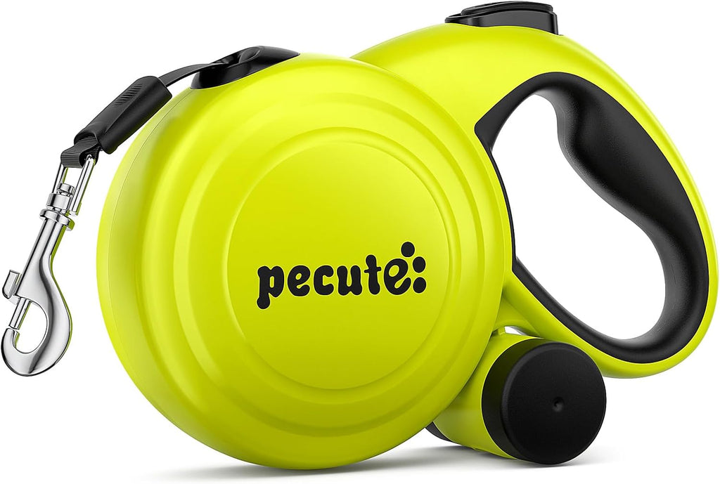 pecute Rollleine 10 m fuer Hunde bis 50 kg mit 360 Grad Anti-Verheddern und Schnellbremse