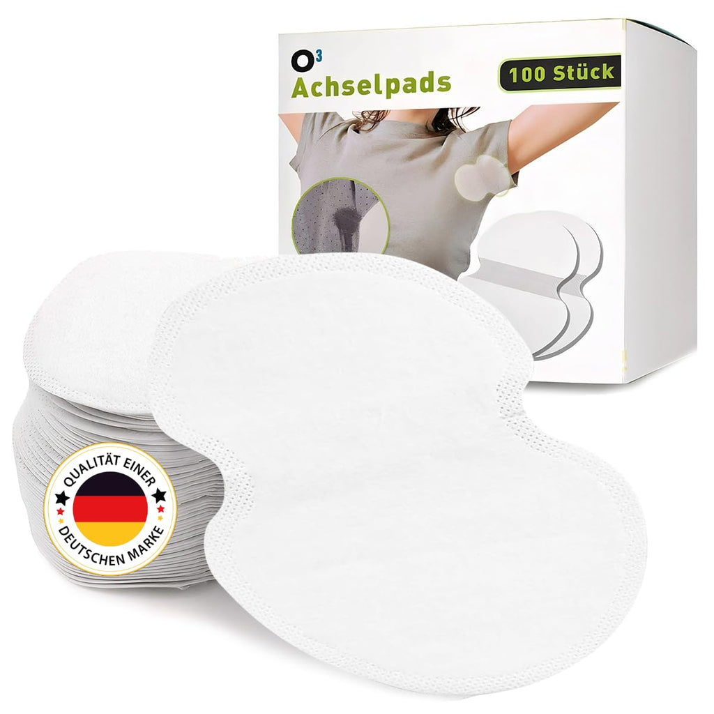 O³ Achselpads 50 Paar (100 Stk) zuschneidbar Schutz gegen Schweiss und Geruch