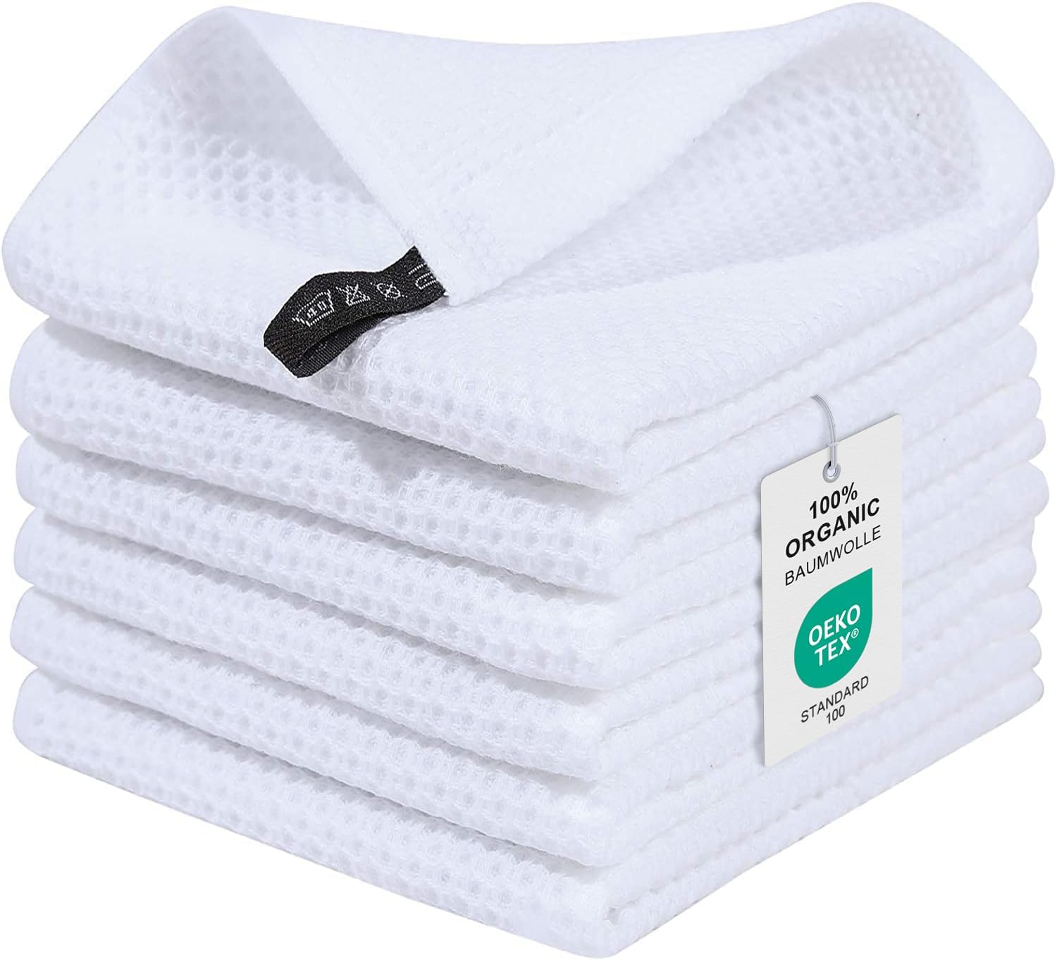 Geschirrtuecher 6er Set 100% Baumwolle 30×30 cm saugfaehig Dunkelgrau 30cm-72cm