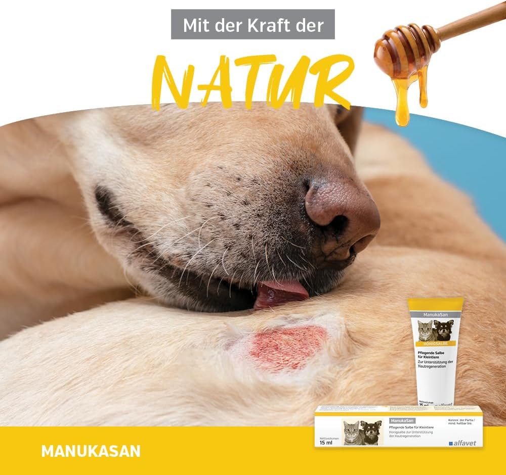 Alfavet ManukaSan für Hund, Katze und Kleintiere, natürliche pflegende Honigsalb