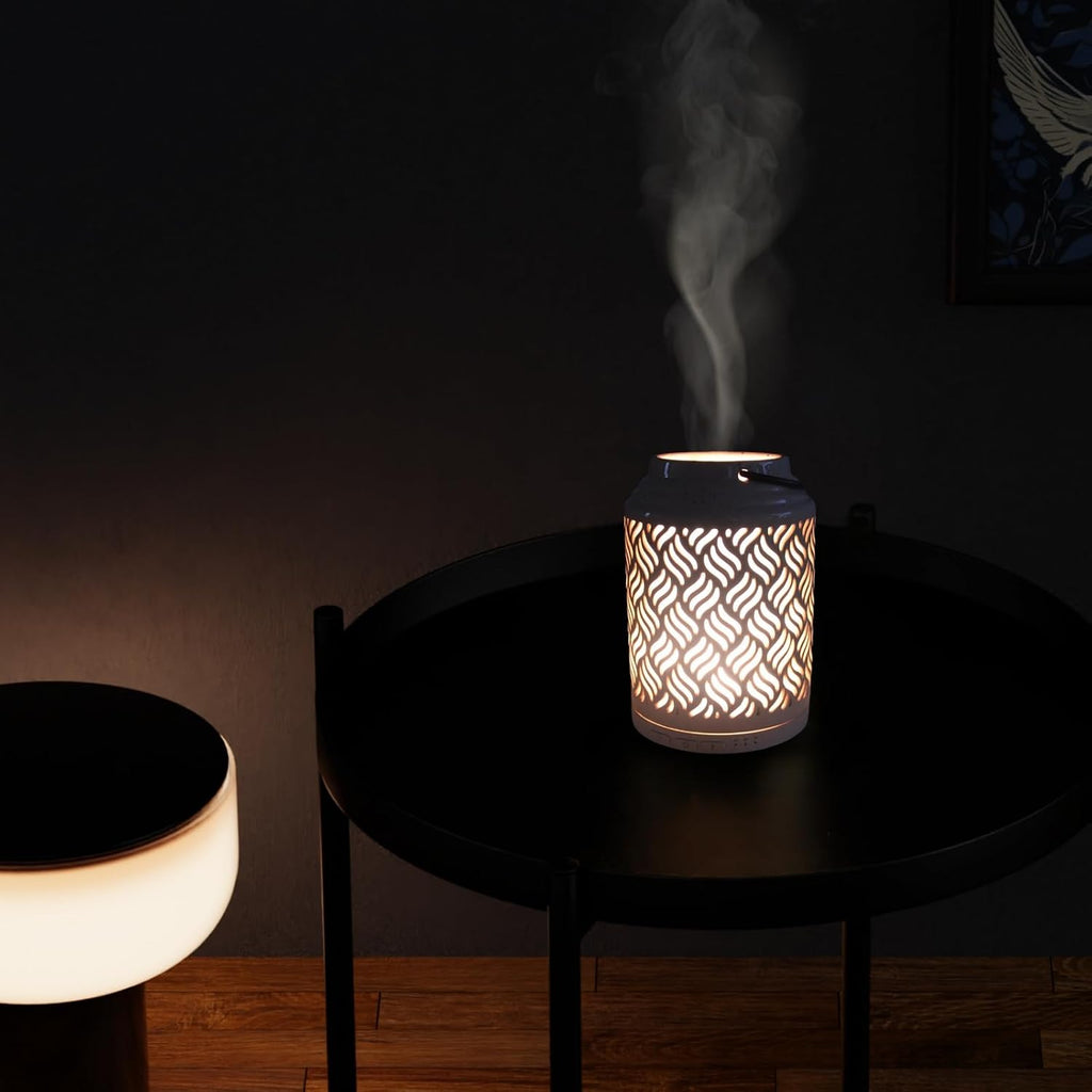 Zen Arôme WLAN Aroma Diffuser Holz Keramik kompatibel mit Alexa Google Home