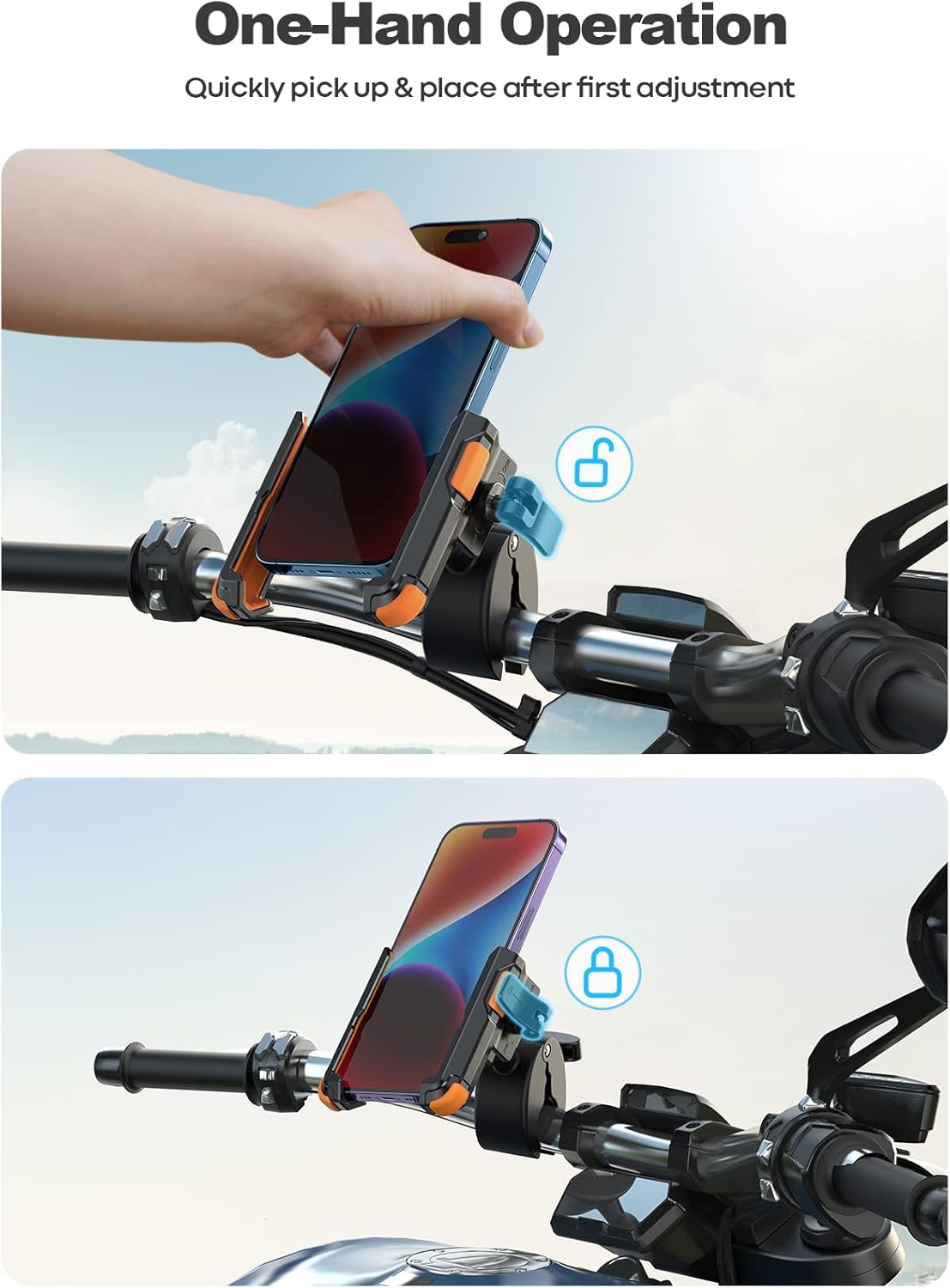 Fahrrad Handyhalterung Lenker 360° Schnellverschluss verstellbar