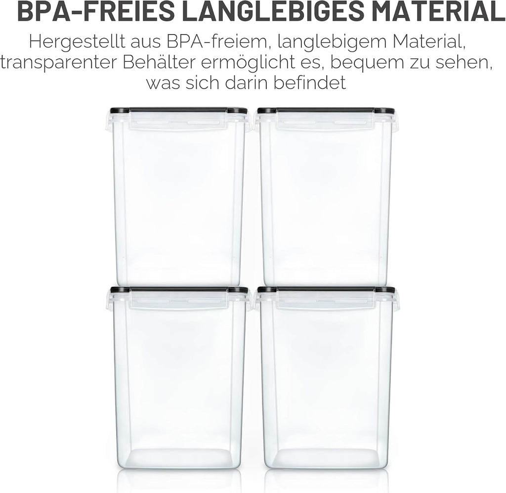 24er Vorratsdosen Set luftdicht mit Etiketten Lebensmittelbehaelter