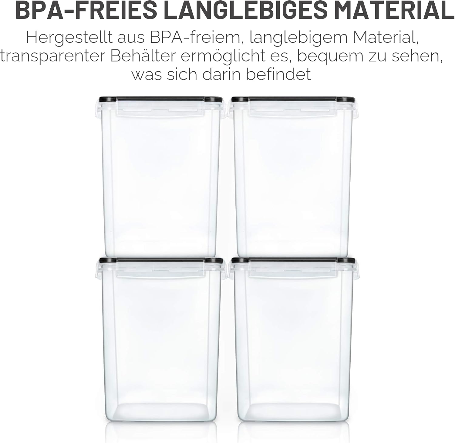 24er Vorratsdosen Set luftdicht mit Etiketten Lebensmittelbehaelter