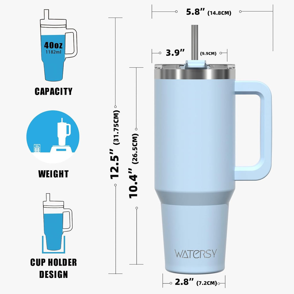 WATERSY Thermobecher 40oz Edelstahl doppelwandig Vakuum