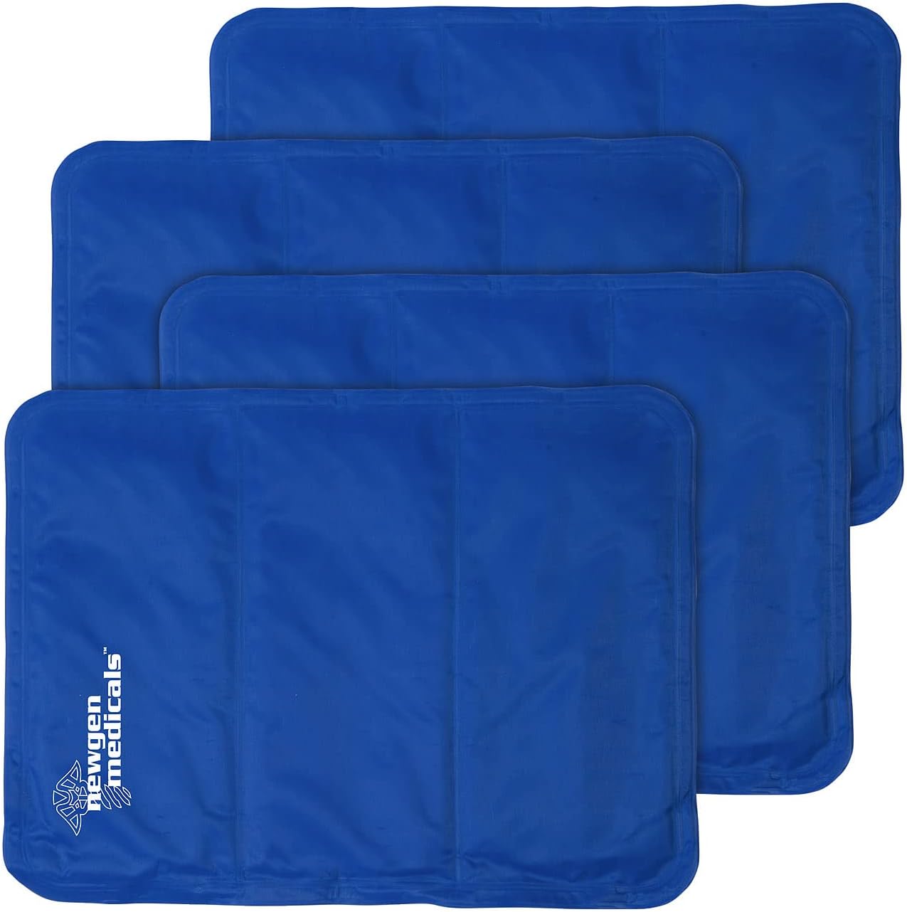 Newgen Medicals Kuehltuch: 4er-Set kuehlende Kissenauflagen, 30 x 40 cm, blau (Kueh
