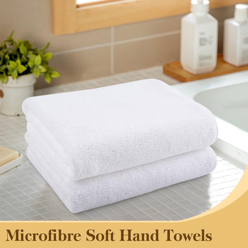 KinHwa Mikrofaser Handtuch 2er Pack 40x70 cm Grau hochsaugfaehig 70cm-100cm