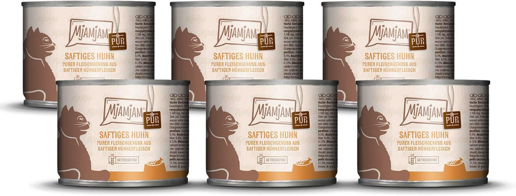 MjAMjAM Nassfutter Katze Huehnchen getreidefrei 6x400g