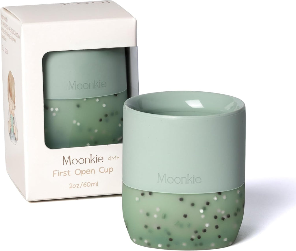 Moonkie Baby Trinklernbecher Silikon Schnabeltasse BPA-frei ab 4 Monate