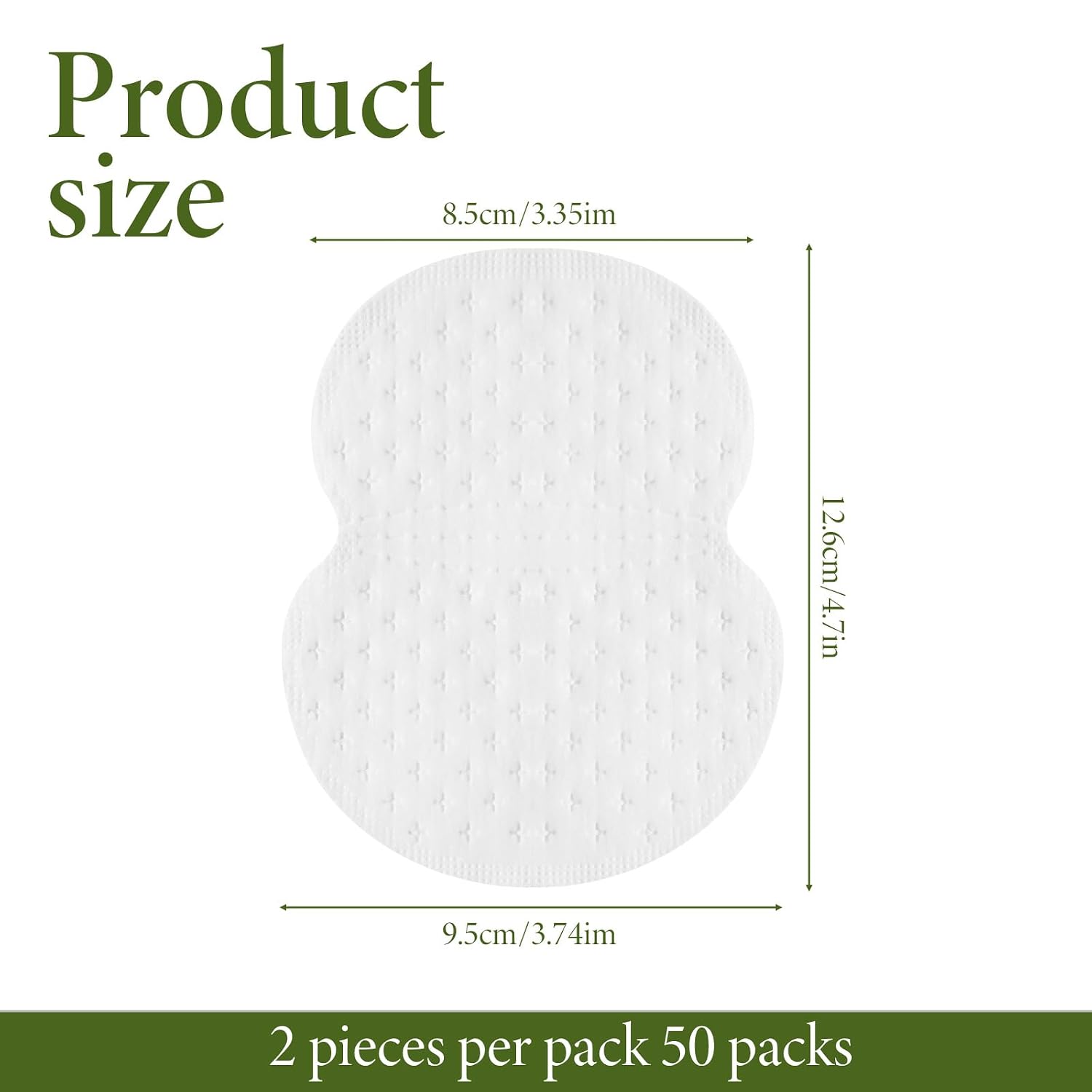 100 Stueck Selbstklebende Achselpads gegen Schweiss - Unsichtbar, Komfortabel