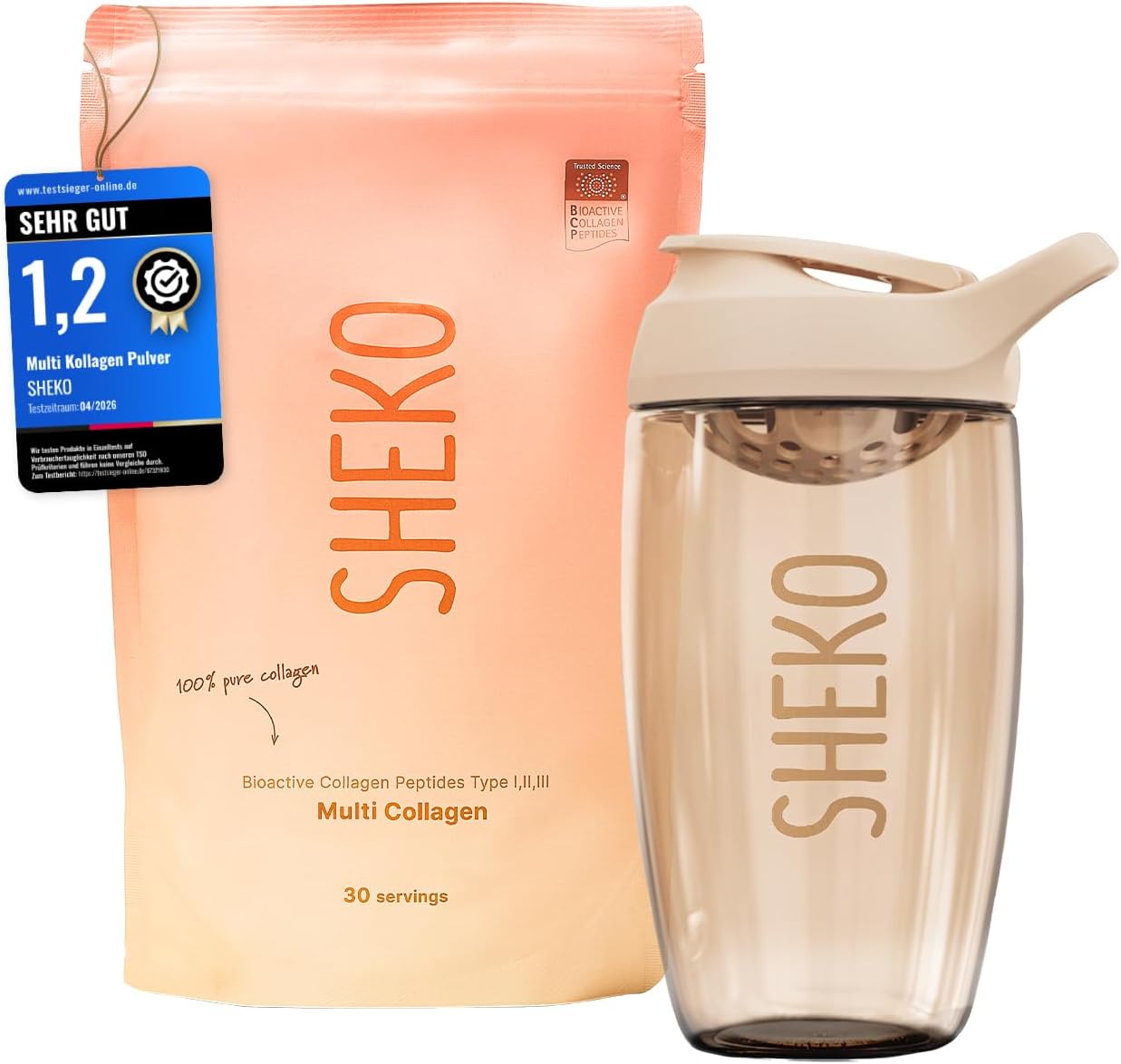 SHEKO Kollagen Peptide Pulver Hydrolysiertes Kollagen Protein
