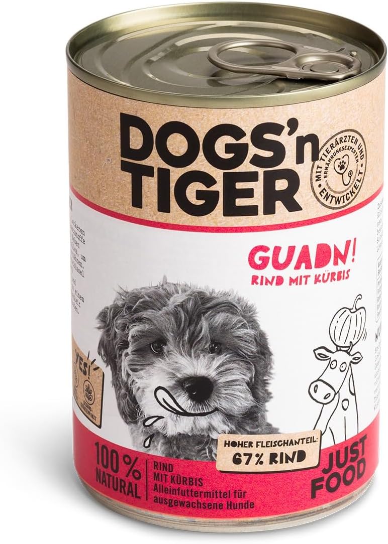 Dogs’n Tiger Adult Nassfutter Huhn 67% Fleisch 6x400g Mahlzeit versch