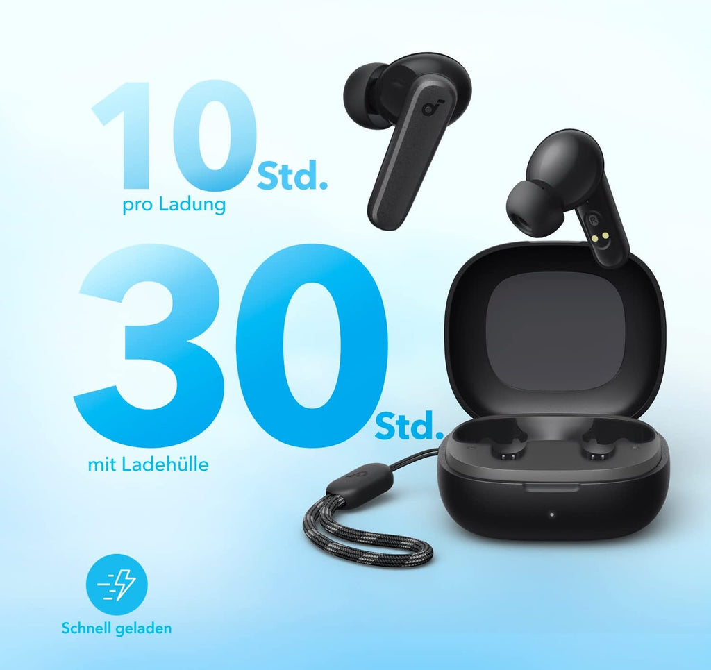 Anker Soundcore P20i Bluetooth In-Ear Kopfhoerer Schwarz, 30 Std. Akku, IPX5