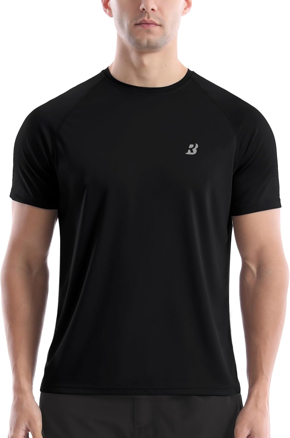 Roadbox Herren Rashguard Kurzarm UV Schutz UPF50+ schnelltrocknend Bade-Shirt